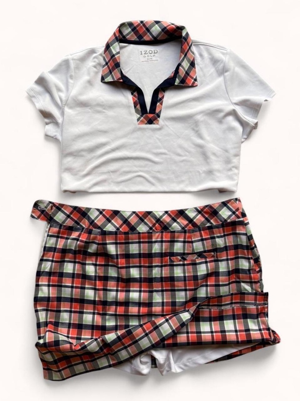 Two Izod Skirt Sets - Tennis, Golf, Pickleball Matching Skort and Polo Set (2) - Picture 3 of 7